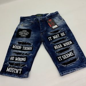 Men's Fashion Dk. Blue Denim Shorts